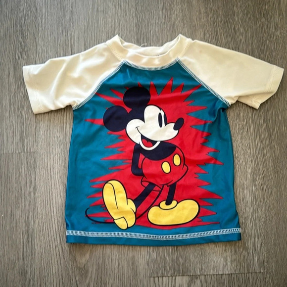 Junk Food 2T Mickey Mouse swim and sun shirt and rash gaurd - Picture 1 of 6